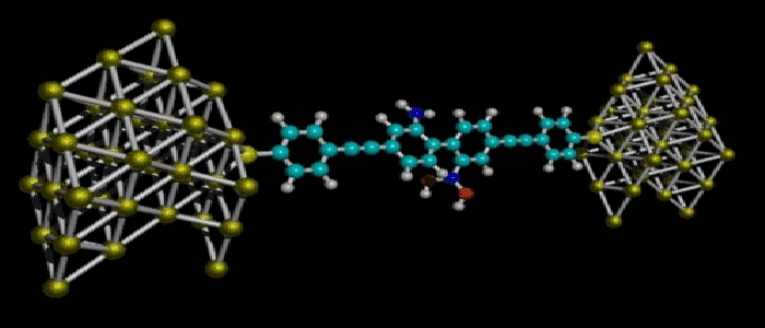 Metal-Molecule-Metal junction (Quantum transport at the molecular scale quantrans.org)